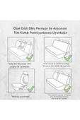 Araba Koltuk Minderi Kumaş Beşli Koltuk Minderi Terletmez Siyah Kırmızı - 4