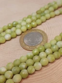 Peridot (Zebercet) Taşı Açık Renk Yeşil-Beyaz Faset Kesim Dizi 6mm (45950) thumbnail 3