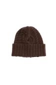 Peraluna TWINKLE BEANIE Saç Örgü Kadın Triko Bere - Kahve - 4