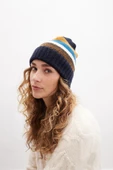 Peraluna MELODY BEANIE Çizgili Bere Triko Şapka - Multi - 1