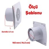 Dekoratif Banyo Wc Havalandırma Aspiratörü Fanı Kirli Hava Kötü Koku Fanı Plastik Vantilatör 145 mm - 2