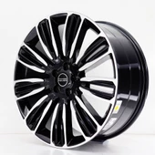 R1 Wheels 22 inç 5*120 ET49 Siyah Jant Takımı (J-496) - 1