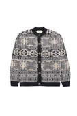Peraluna FLORA JACKET Bisiklet Yaka Jakarlı Koton Karışım Kadın Triko Ceket - Şampanya - 7