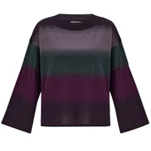 Peraluna Renk Geçişli Bisiklet Yaka Kadın Triko Kazak - Çok Renkli thumbnail 7