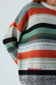 Peraluna CAMILA PULLOVER Bol Kesim El İşlemeli Kadın Triko Kazak - Multi - 3