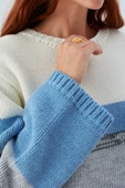 Peraluna MINA PULLOVER Çizgili Bol Kesim Kadın Triko Kazak - Multi thumbnail 4