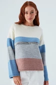 Peraluna MINA PULLOVER Çizgili Bol Kesim Kadın Triko Kazak - Multi thumbnail 2