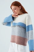 Peraluna MINA PULLOVER Çizgili Bol Kesim Kadın Triko Kazak - Multi thumbnail 6