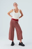 Peraluna MENTHA TROUSER Etnik Jakar Çizgili Kadın Triko Pantolon - Multi - 1