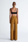 Peraluna VIOLA TROUSERS Ribana Örgü Bel Lastikli Kadın Triko Pantolon - Olive - 6