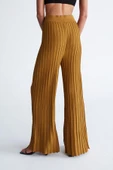 Peraluna VIOLA TROUSERS Ribana Örgü Bel Lastikli Kadın Triko Pantolon - Olive - 4