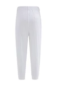 Peraluna SANDAL TROUSER Bol Kesim Yazlık Muslin Kadın Kısa Pantolon - Beyaz - 9