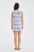 Peraluna LAURA TOP & SHORTS Yazlık Kadın Triko Şort Takım - Taş/Lila - 8