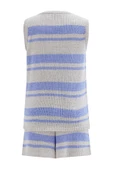 Peraluna LAURA TOP & SHORTS Yazlık Kadın Triko Şort Takım - Taş/Lila - 10
