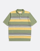 Far Afield LEROY POLO - GATTO STRIPE Bisiklet Yaka Kısa Kol %100 Organik Pamuk Erkek Triko Tişört - Çim Yeşili - 4