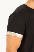 Peraluna Kol Ucu Baskılı Uzun Erkek T-Shirt - Siyah - 3