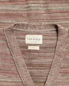 Far Afield BUCKLEY CARDIGAN - TWISTED YARN V Yaka Standart Kesim %100 Organik Pamuk Melanj Erkek Triko Hırka - Kahve Multi - 3