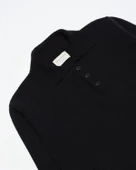 Far Afield KIER KNITTED POLO Polo Yaka Standart Kesim Yün Karışım Erkek Triko Kazak - Siyah - 3
