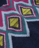 Far Afield MIYUKI KNIT Bisiklet Yaka Reglan Kol Erkek Triko Kazak - Lacivert Melanj - 4