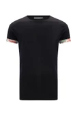 Peraluna Kol Ucu Baskılı Uzun Erkek T-Shirt - Siyah - 7