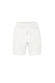 Peraluna EMMA SHORTS Dantel Örgü Beli Lastikli Mini Kadın Triko Şort - Ekru - 8