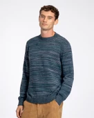 Far Afield DIETER KNIT Bisiklet Yaka Standart Kesim %100 Organik Pamuk Melanj Erkek Triko Kazak - Yeşil Multi - 2