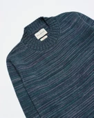 Far Afield DIETER KNIT Bisiklet Yaka Standart Kesim %100 Organik Pamuk Melanj Erkek Triko Kazak - Yeşil Multi - 3