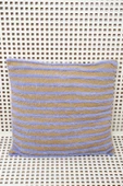 Peraluna LUXURY PILLOW Simli Çizgili Triko Yastık Kılıfı 45X45 CM - Açık Lila/Gold - 3