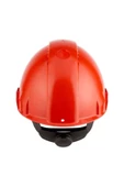 3M G3000NUV-RD Madenci Bareti, Uvicator, Mandallı, Havalandırmalı, Plastik Ter Bantlı, Kırmızı Renk - 5
