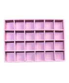 24 Bölmeli Kolye Ucu Küpe Yüzük Servis Tablası Pembe - 2