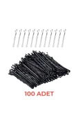 100 Adet Kaliteli Ucu Toplu Siyah Tel Toka - 4