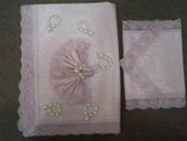 Gold Dantelli Masa Örtüsü Takımı 26 parça Pudra Pembe - 3