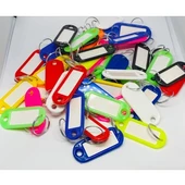 Plastik Ekonomik Renkli Anahtarlık Isim Yazmalı Etiketli - 5 Adet thumbnail 2