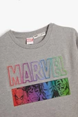 Koton Erkek Çocuk Marvel Lisanslı Sweatshirt Kahramanlar Baskılı Şardonlu - 3