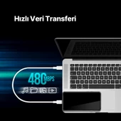 Ttec 65W 30CM PD/QC Mega Hızlı Type C to Type C Şarj ve Data Kablosu, Ultra Dayanıklı Powerbank Kablosu - 5