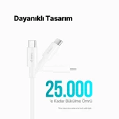 Ttec 65W 30CM PD/QC Mega Hızlı Type C to Type C Şarj ve Data Kablosu, Ultra Dayanıklı Powerbank Kablosu - 4