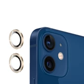 Apple iPhone 11 Taşlı Kamera Lens Koruyucu Çerçeveli Koruyucu - 8