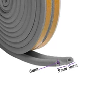 1x2=2 Metre Kapı Pencere Bandı Gri Fitili Yapışkanlı Soğuk Izolasyon Bant - 3