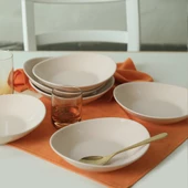 Keramika Krem Stella Yemek Tabağı 22 Cm 6 Adet 030 thumbnail 1