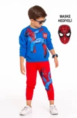 Erkek Çocuk Spiderman Baskılı İkili Takım(Maske Hediyeli) - 1