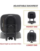 Sırt Destekli Bisiklet Selesi Koltuğu Arkalıklı Ayarlamalı Geniş Elektrikli Bisiklet Koltuk Siyah - 6