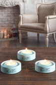 Holder | 3'Lü Set Mumluk | Tea Light Mumluk Seti | Dekoratif Şamdan Mumluk - 9