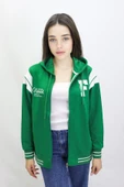 Kız Erkek Çocuk Unisex Kapüşonlu Kolej Ceket - 1