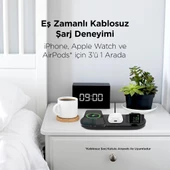Ttec 15W 3in1 İphone, Apple Watch ve Airpod ile Uyumlu Kablosuz Şarj Aleti, İphone X,11,12,13,14,15 Serisi ile Uyumlu - 3
