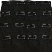 Fiber Sentetik Düz 8 Parça Çıt Çıt - Kahverengi thumbnail 2