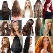 Fiber Sentetik Dalgalı 8 Parça Çıt Çıt - Açık Kahve thumbnail 3