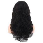 Front Lace Gerçek Tül Peruk Dalgalı  - Doğal - 65-70cm thumbnail 4