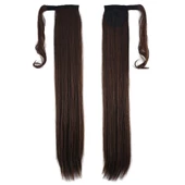 Bağlamalı Düz At Kuyruğu - Kahve Karamel thumbnail 1