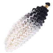 Afro Dalgası Saç - Siyah Beyaz Ombreli thumbnail 1