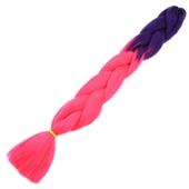 Afrika Örgülük Sentetik Ombreli Saç 100 Gr. - Mor / Neon Pembe thumbnail 1